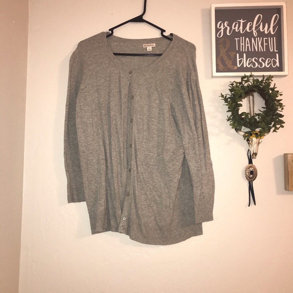 Gray cardigan